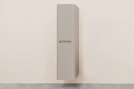 Wiesbaden Kolomkast Wiesbaden Sulora 160x40x35 cm Afgeronde Hoeken Geribbeld Mat Beige