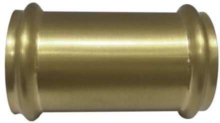 Wiesbaden koppelstuk 32mm tbv vloerbuis - Goud Look (Geborsteld Messing)