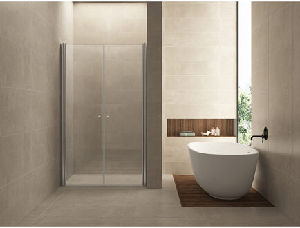 Wiesbaden Lagos Pendeldeur in Nis - 1200x2000x6mm - NANO - Helder Glas/Chroom