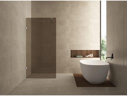 Wiesbaden Less Inloopdouche - 1000x2000x8mm - Nano Vintage Brons Glas - Chroom