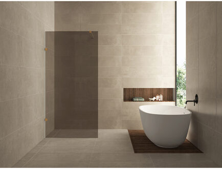 Wiesbaden Less Inloopdouche - 800x2000x8mm - Nano Vintage Brons Glas - Geborsteld Brons Koper