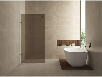 Wiesbaden Less Inloopdouche - 900x2000x8mm - Nano Vintage Brons Glas - Gunmetal