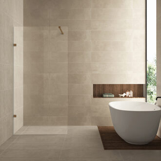 Wiesbaden Less Inloopdouche 90x200 cm - Nano Coating - Helder Glas en Geborsteld Brons