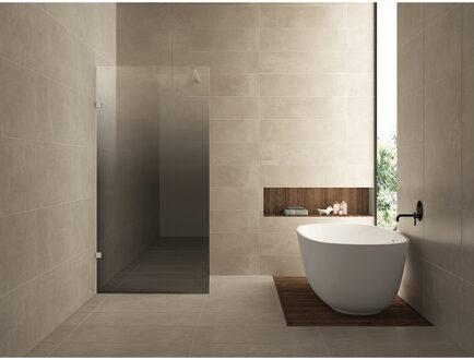 Wiesbaden Less Inloopdouche Links - 800x2000x8mm - Nano Spiegelrook naar Helder Glas - Chroom