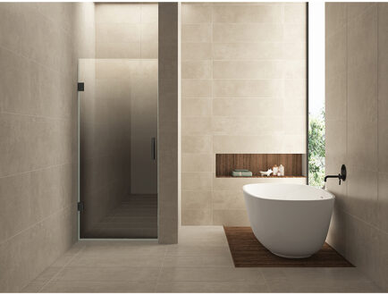 Wiesbaden Less Nisdeur Links - 800x2000x8mm - Nano - Spiegelrook naar Helder Glas - Gunmetal