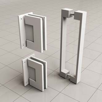 Wiesbaden Less Scharnierset en Greep voor Profielloze Nisdeur - Mat Wit