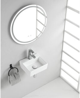 Wiesbaden Leto - Fontein - 33.5x29x11.5cm - Keramiek Glans Wit