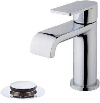 Wiesbaden Lima Wastafelkraan - Met clickwaste - Chroom
