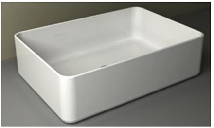 Wiesbaden Link Opzetwastafel - 35x50x12cm - Keramiek - Glans Wit
