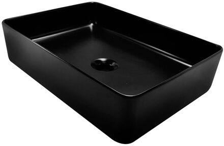 Wiesbaden Link Opzetwastafel - 35x50x12cm - Keramiek - Mat Zwart