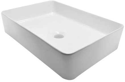 Wiesbaden Link opzetwastafel rechthoek 35x50x14,5 wit