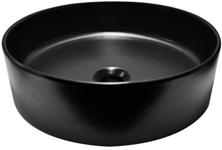 Wiesbaden Link opzetwastafel rond 40x14,5 zwart