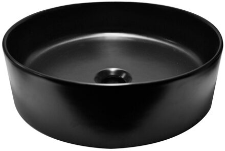 Wiesbaden Link opzetwastafel rond 40x14,5 zwart