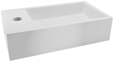 Wiesbaden Lotte - Fontein Links - 40x22x10cm - Solid Surface Mat Wit