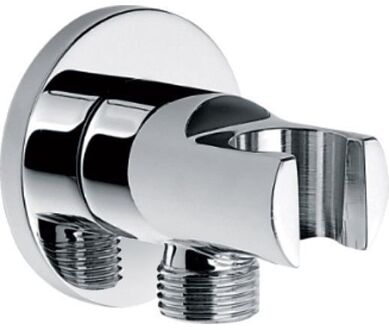 Wiesbaden Luxe Messingmuur Doucheaansluiting + Opsteek 1/2" - Chroom