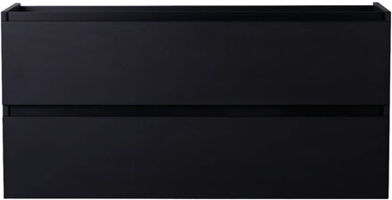 Wiesbaden Marmaris Onderkast Met 2 Laden 1 Uitsparing - 120x45cm - Mat Zwart