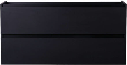 Wiesbaden Marmaris Onderkast Met 2 Laden 2 Uitsparingen - 120x45cm - Mat Zwart