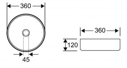 Wiesbaden Mondri waskom rond 36 x 36 x 12 cm mat zwart/geborsteld goud 32.3301 Zwart mat geborsteld