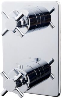 Wiesbaden Mueller Cross afbouwdeel therm. 2 weg chroom