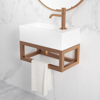 Wiesbaden Nick frame voor fontein 395 x 150 x 215 mm geborsteld brons koper PVD 39.3539 Brons geborsteld