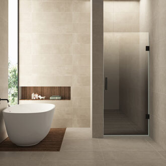 Wiesbaden Nisdeur Rechts Wiesbaden Less 80x200 cm 8 mm Nano Spiegelrook- Naar Helder Glas Mat Zwart