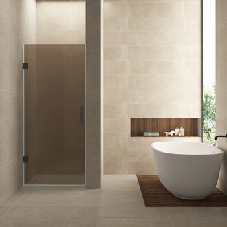 Wiesbaden Nisdeur Wiesbaden Less 70x200 cm 8 mm Nano Vintage Brons Glas Gunmetal