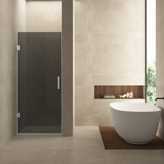 Wiesbaden Nisdeur Wiesbaden Less 80x200 cm 8 mm Nano Rookglas Chroom