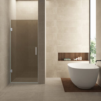 Wiesbaden Nisdeur Wiesbaden Less 90x200 cm 8 mm Nano Vintage Brons Glas Chroom