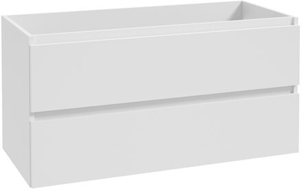 Wiesbaden Onderkast Wiesbaden Alvara 100x46 cm 2 Laden 1 Uitsparing Mat Wit