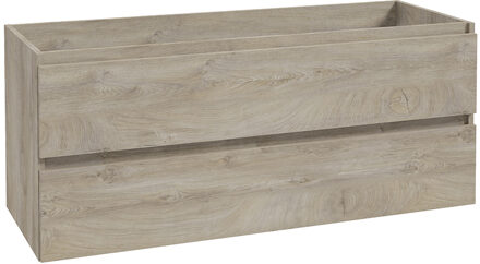 Wiesbaden Onderkast Wiesbaden Alvara 120x46 cm 2 Laden 2 Uitsparingen Grijs Eiken