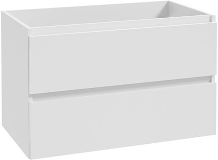 Wiesbaden Onderkast Wiesbaden Alvara 80x46 cm 2 Laden 1 Uitsparing Mat Wit