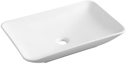 Wiesbaden Opzetwastafel Wiesbaden Karé 58x36x11,5 cm Mat Wit