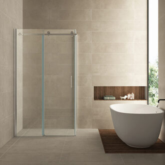 Wiesbaden Pared Douchecabine met 1 Schuifdeur - 1400x1000x2000x8mm - NANO - Helder Glas/Chroom