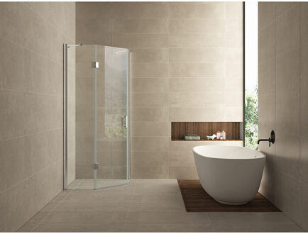 Wiesbaden Pento Douchecabine met 1 Draaideur 1000x1000x2000x8mm - NANO - Helder Glas/Chroom