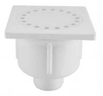 Wiesbaden Plumb Doucheplug 10x10 onderuitlaat wit