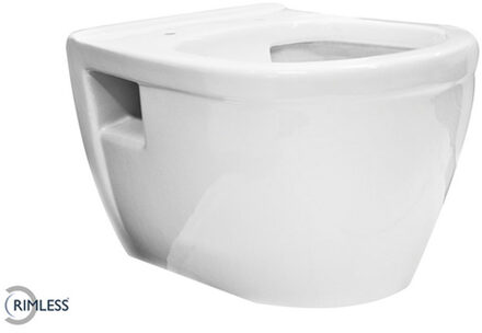 Wiesbaden Prio Wandcloset Rimless - Glans Wit