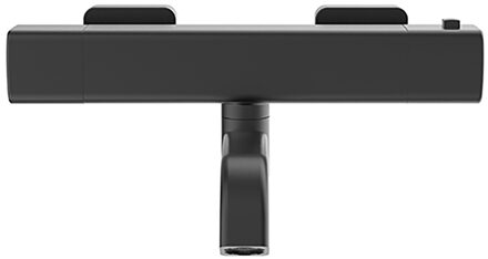 Wiesbaden Rain Thermostatische Badmengkraan - Mat Zwart