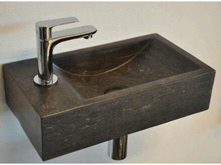 Wiesbaden Raw - Fontein Links - 40x22x10cm - Hardsteen Gezoet