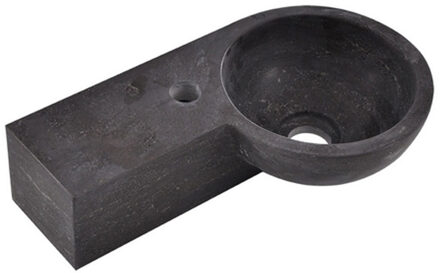 Wiesbaden Raw - Fontein - Links - Rond - 40x23x10cm- Hardsteen Gezoet