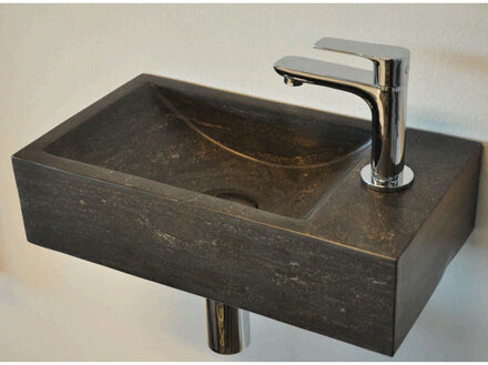 Wiesbaden Raw - Fontein Rechts - 40x22x10cm - Hardsteen Gezoet