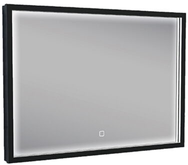 Wiesbaden Rechthoekige condensvrije LED-spiegel 700x500 matzwart