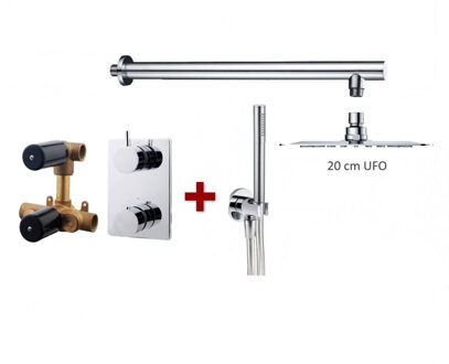 Wiesbaden Regendouche - Type 115 - Inbouw - Complete set - ø 20 cm ufo