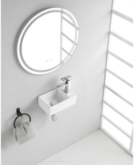 Wiesbaden Rhea XXS - Fontein - Rechts - 30.5x18x11cm - Keramiek - Glans Wit