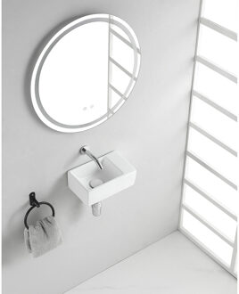 Wiesbaden Rhea XXS - Fontein - Zonder Kraangat - 30.5x18x11cm - Keramiek - Glans Wit