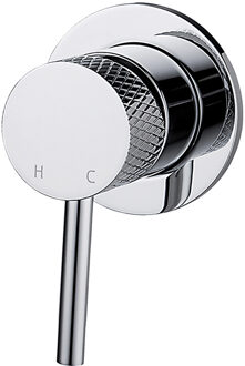 Wiesbaden Ribbd Douchemengkraan - 1-weg - Inbouw - Chroom