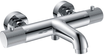 Wiesbaden Ribbd Thermostatische Badmengkraan Chroom 15cm - Luxe Design
