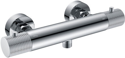 Wiesbaden Ribbd Thermostatische Douchemengkraan - Hartafstand 15 cm - Chroom