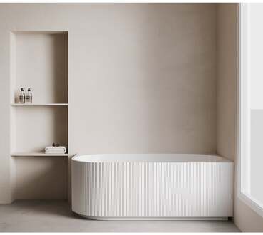 Wiesbaden Rivi Hoekbad Rechts - 170x80cm - Acryl - Glans Wit - Met Waste