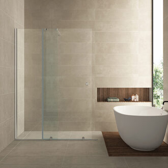 Wiesbaden Rolso Inloopdouche Verlengstuk - Helder Glas 100x200 cm