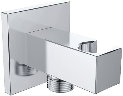 Wiesbaden Rombo Handdouchehouder met Doucheslangaansluiting en Opsteek - Chroom